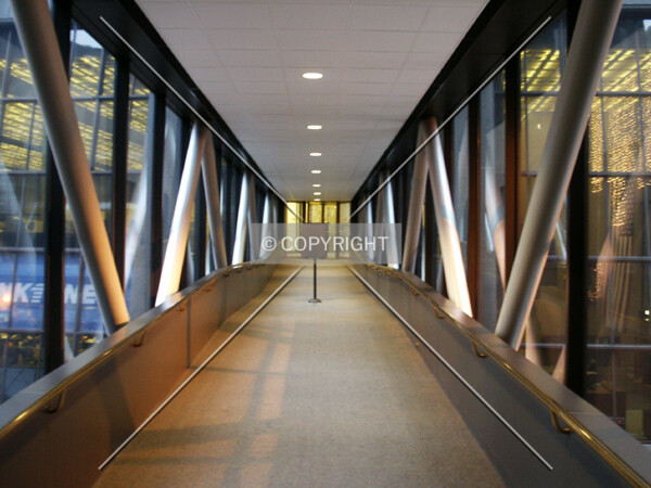 Skywalk over Madison Street leading into the second floor