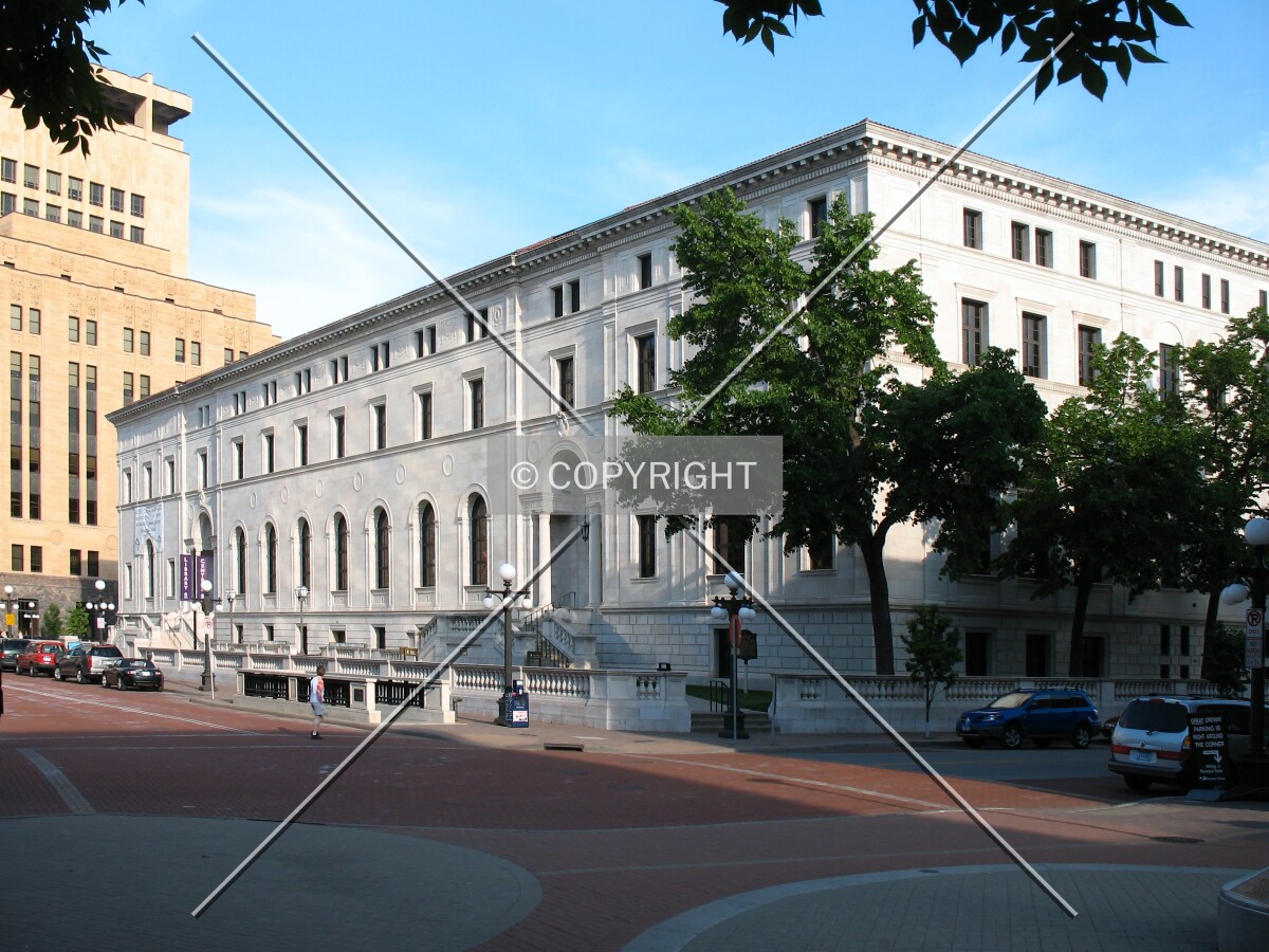 4th Street facade facing Rice Park