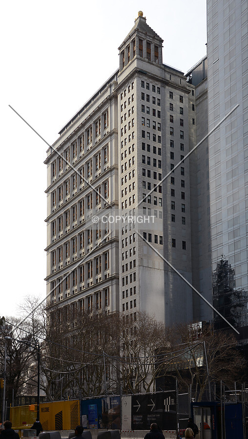View from the northwest on Vesey Street