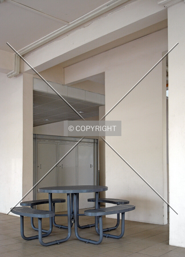 View of seating provided on the void deck