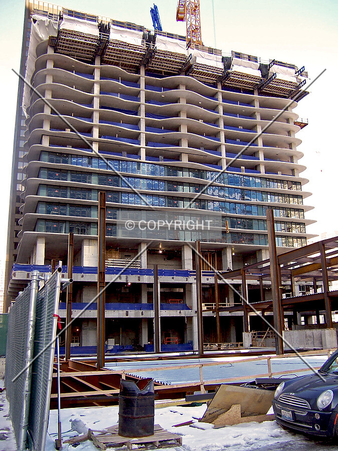 Looking north across the site from Columbus Drive