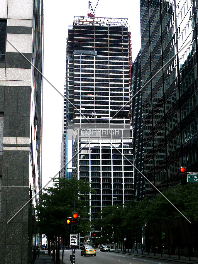 Looking east on Monroe Street