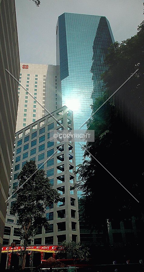 Full tower view from park