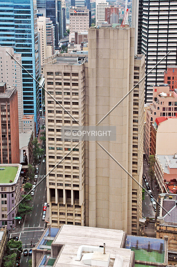 Elevated view of the south side