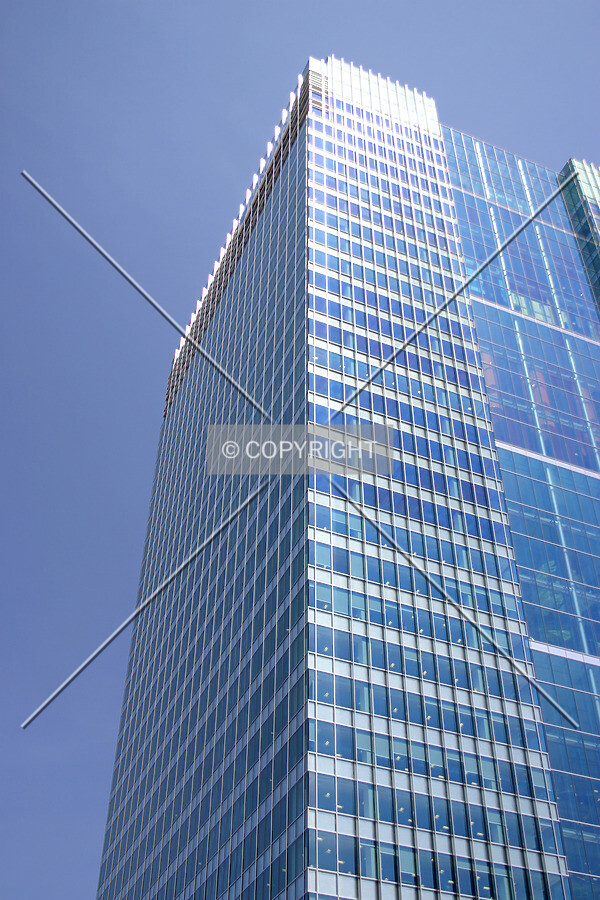 Looking up at the south and west façades