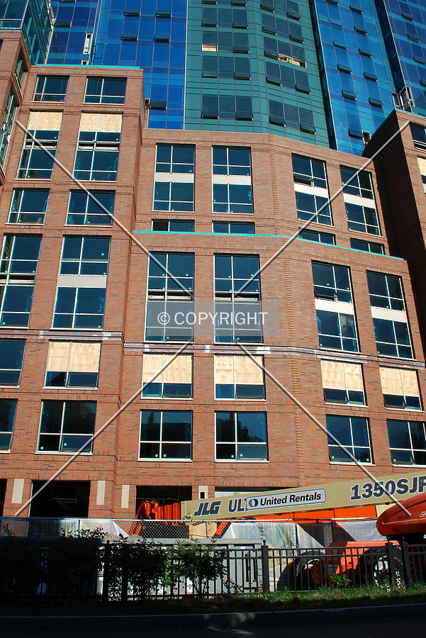 Center of the base on Greene Street