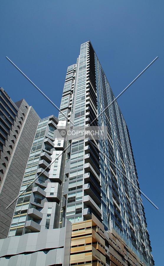 Looking up from Russell Street