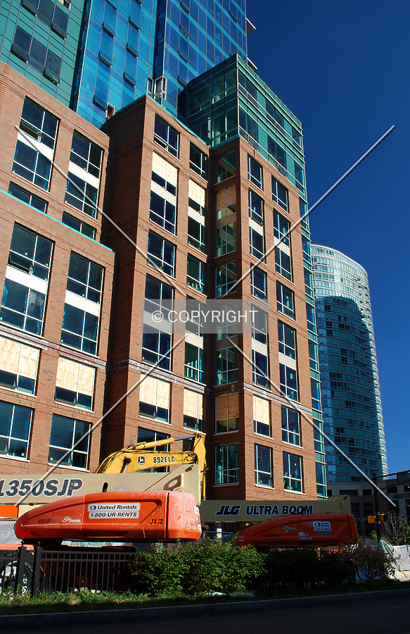 Southwest end of the base along Greene Street