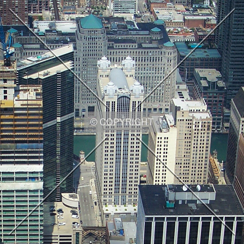 From the Willis Tower observation deck to the southwest; August 29, 2008