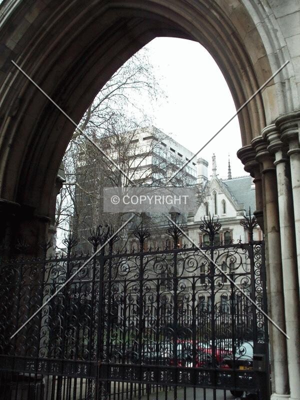 Seen through the gates of the Royal Courts of Justice