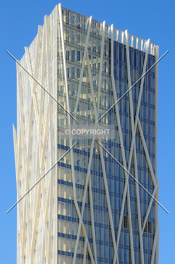 Close view of the buiding's top