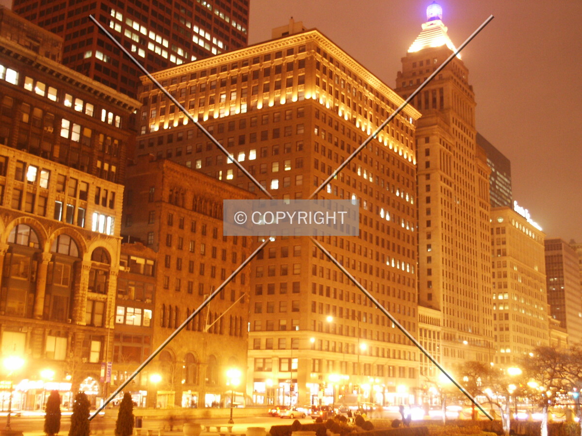 Nighttime view from Congress Plaza