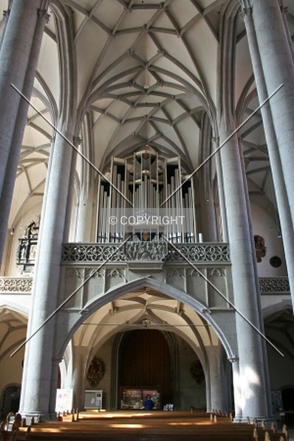 Rear of the nave with organ loft