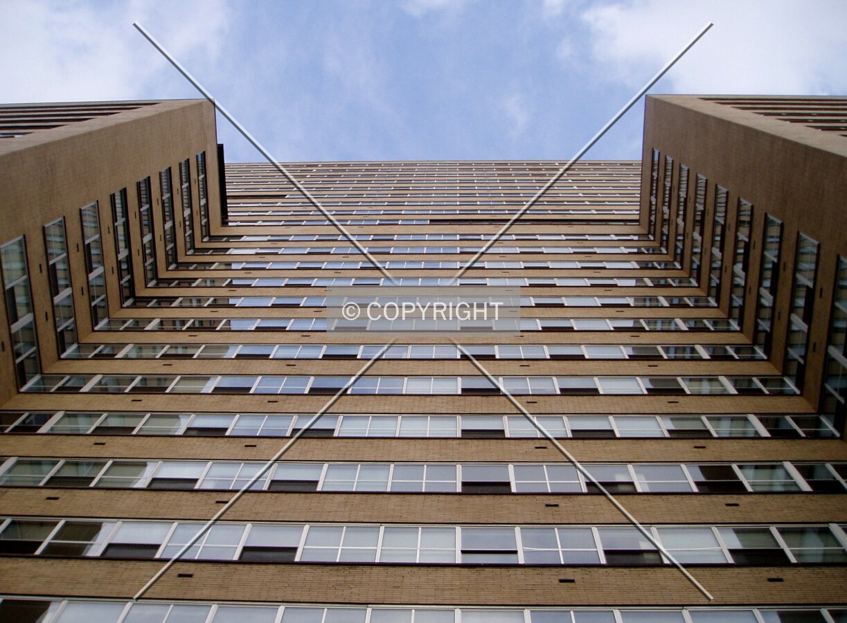 Looking up the west side from below on South 18th Street