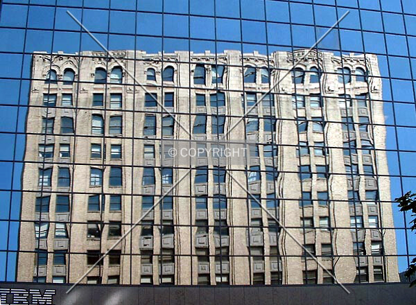 Reflection in 80 State Street facade