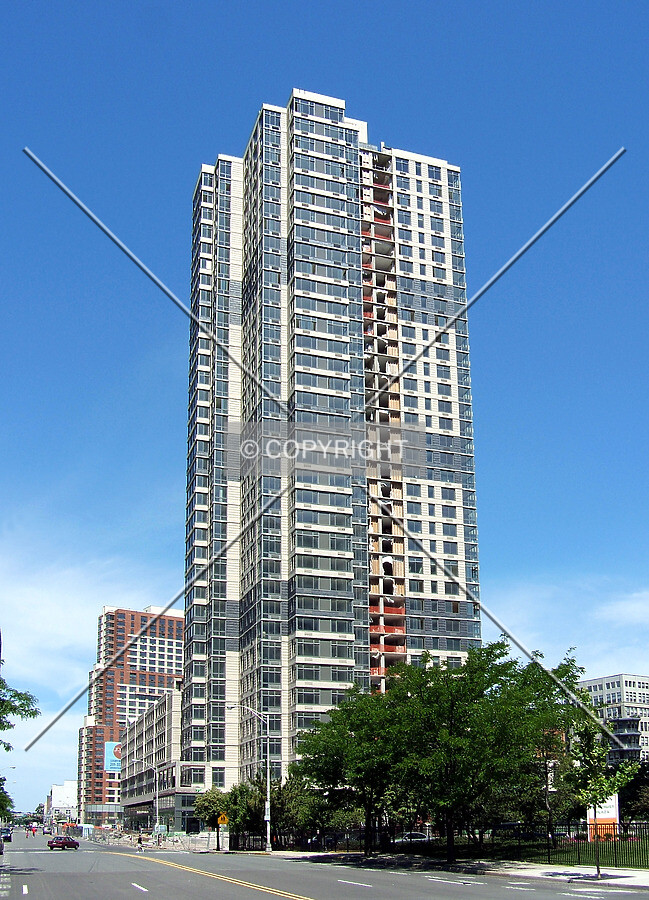 View from the southeast along Columbus Drive