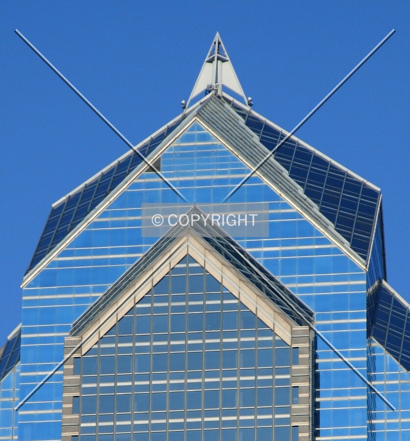 Detail of the top of the crown and the spire from the west