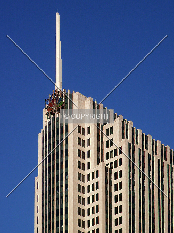 Top of the building from the southwest