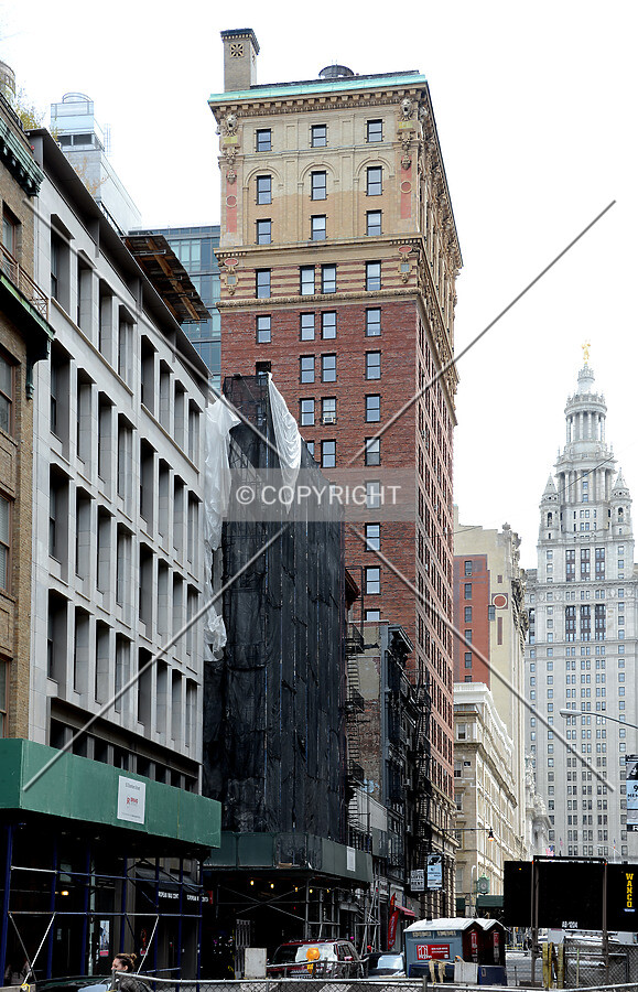 View from the northwest on Chambers Street