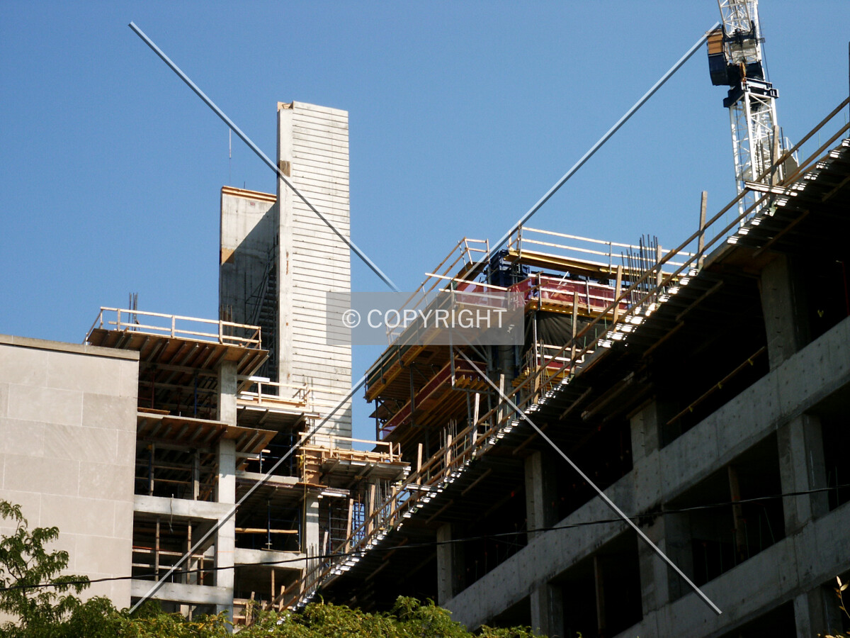 North stairway core as seen from Benson Avenue