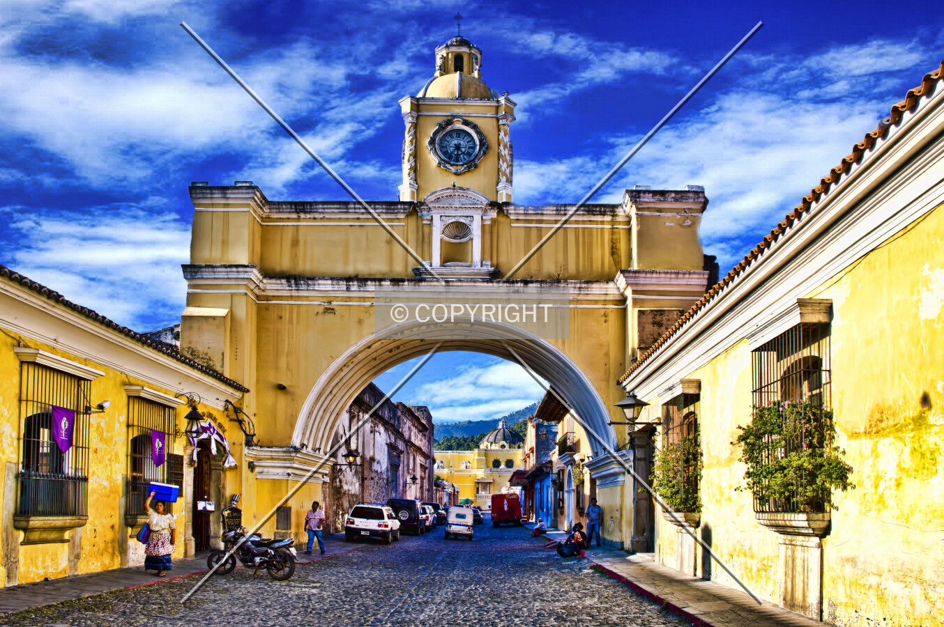 Arch of Santa Catalina, Antigua, Guatemala, Central America.