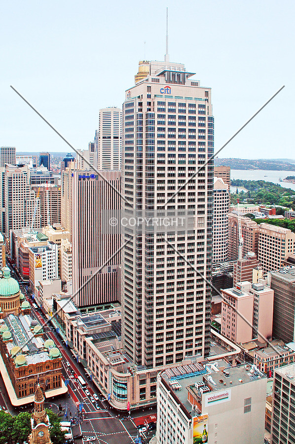 Elevated view from the southwest