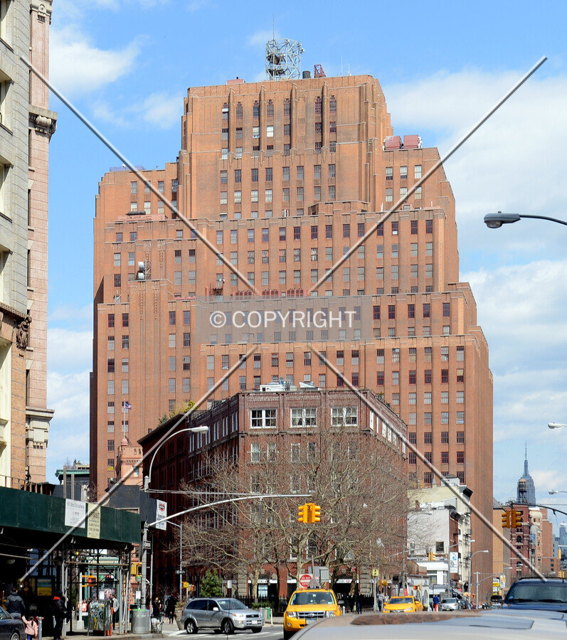 View from the southwest at West Broadway and Chambers Street