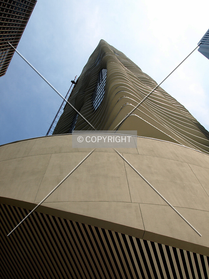 looking up from the northwest corner