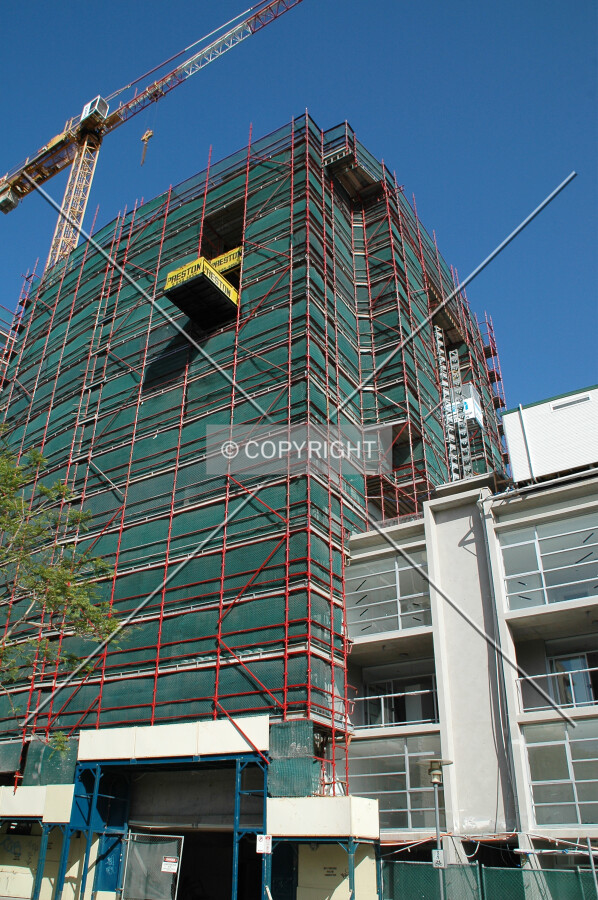 Looking up from Scott Street