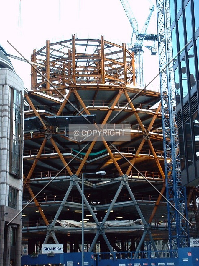View showing one of the spiralling atria