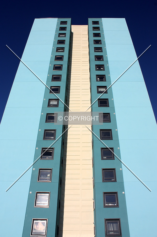 Looking up from the base