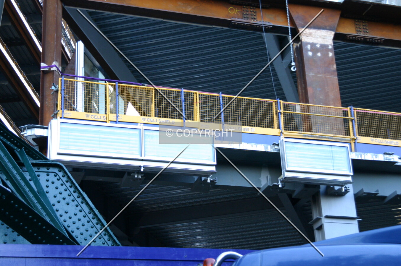 Installation of façade panels on the Worship Street frontage