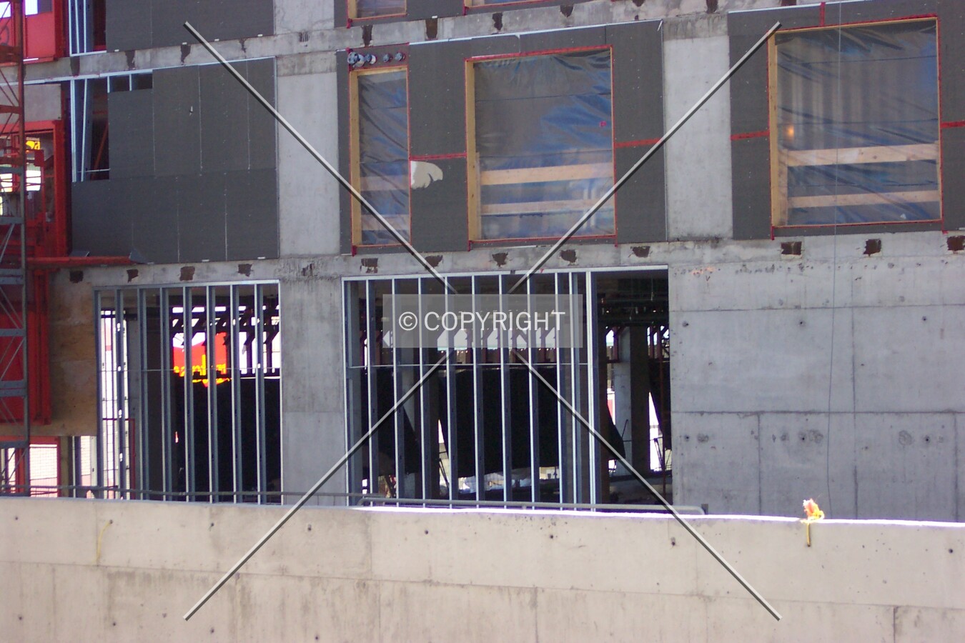 Closeup of outer wall