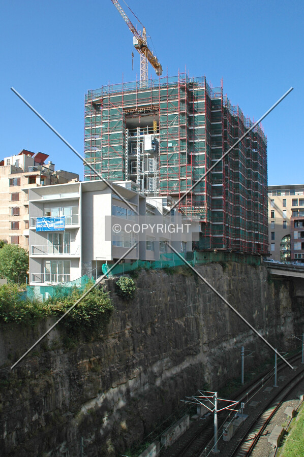 As seen from Harris Street