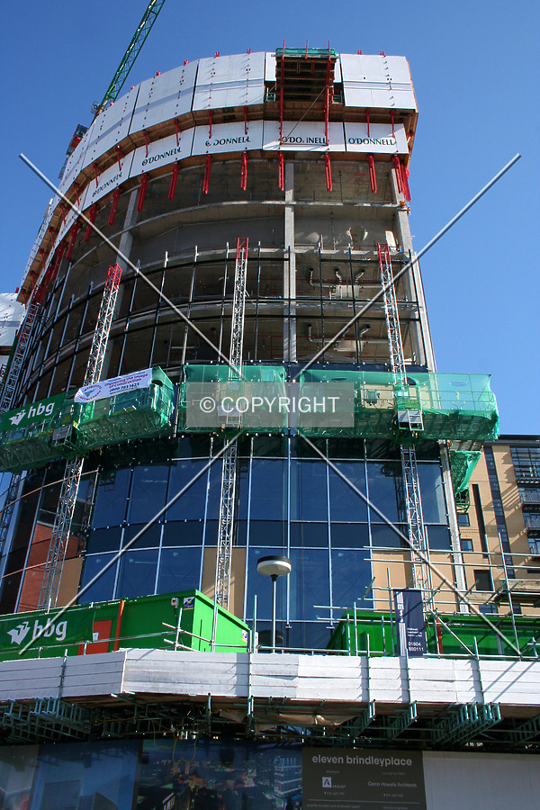 Facade construction progress