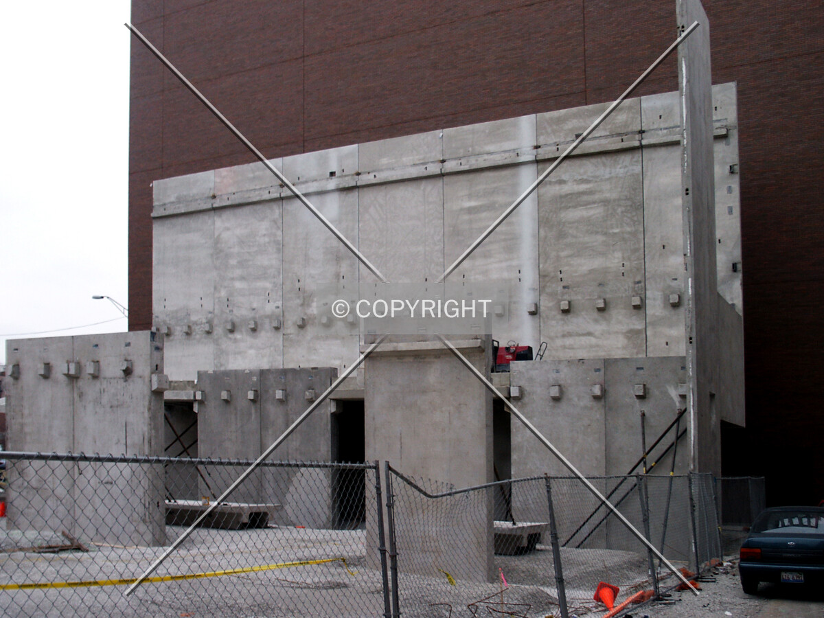 Initial phase of the structure on the west side