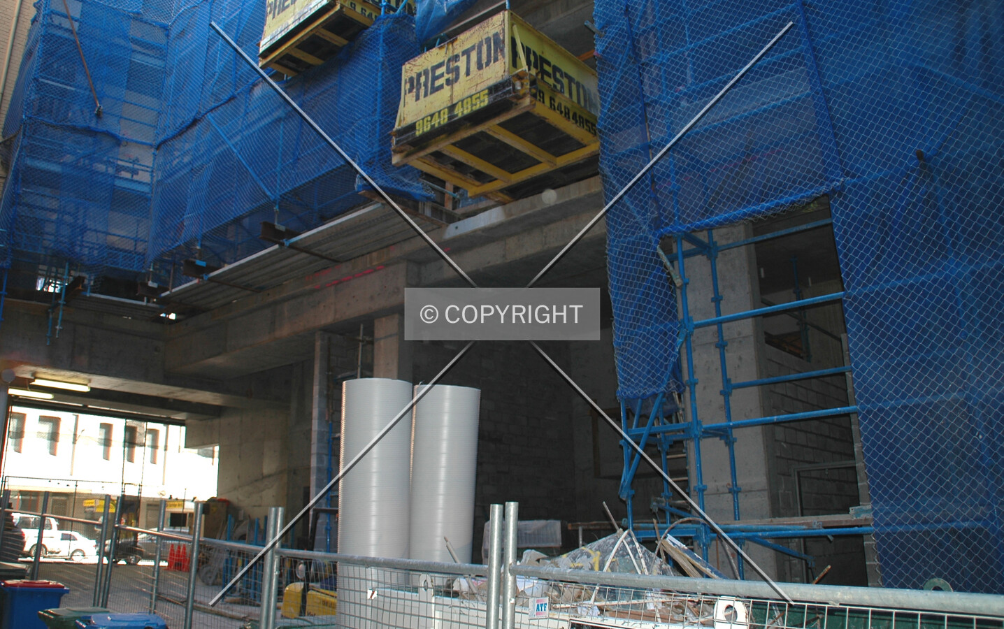 Ground level works at side entrance