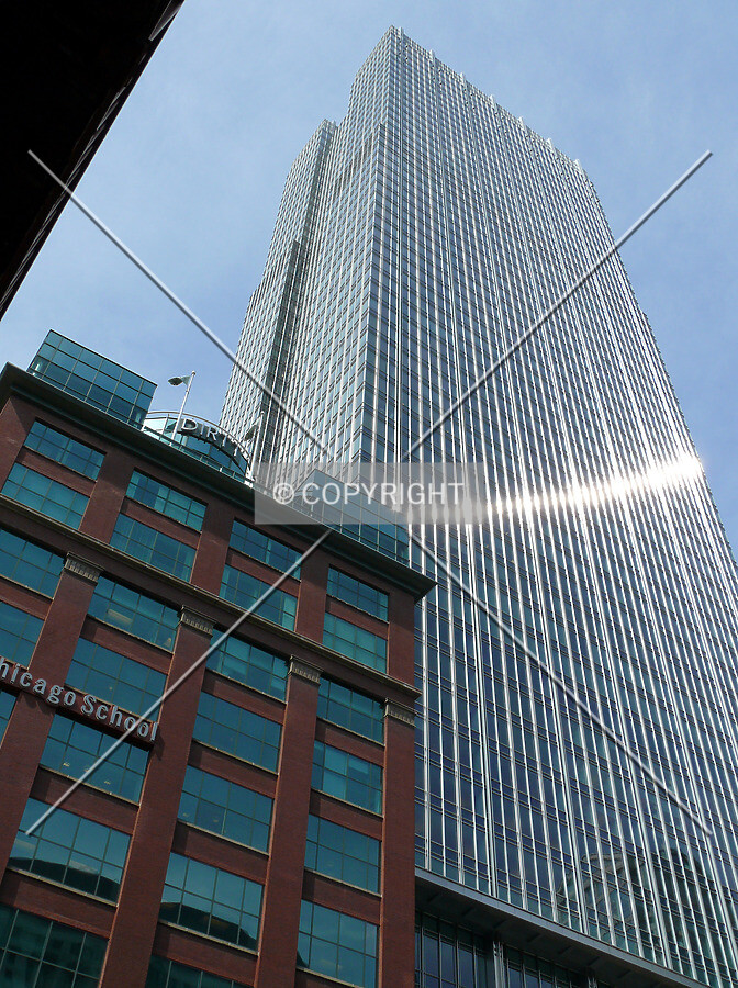 View from the Chicago River at Wells Street