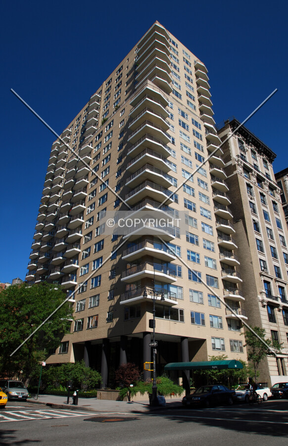 Viewed from the south along Central Park West