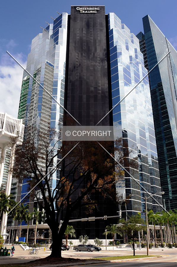 View from the northwest along Brickell Avenue