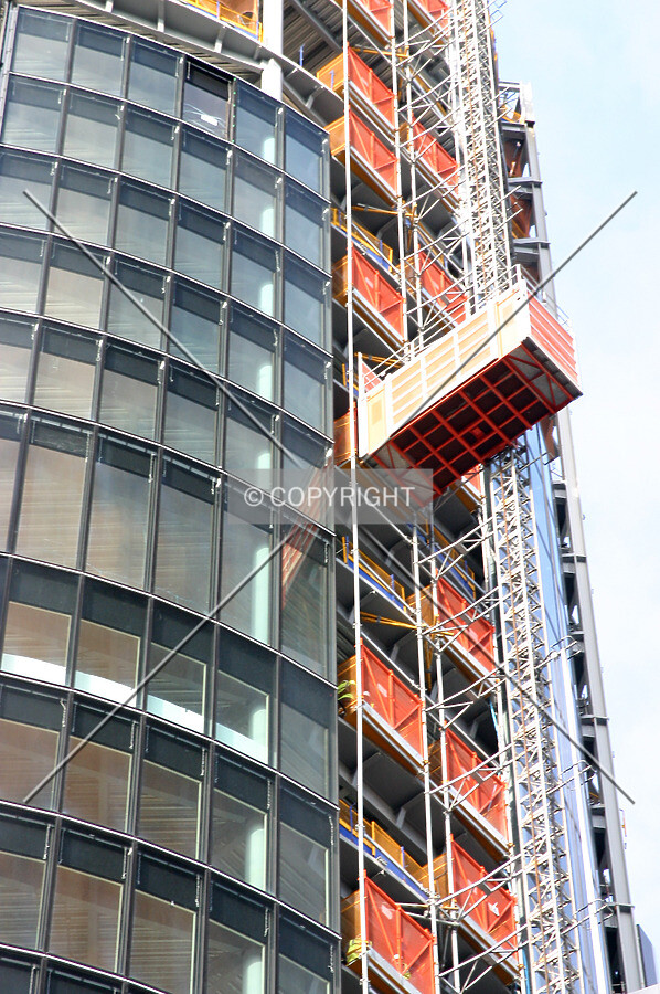 Construction lift on the east side