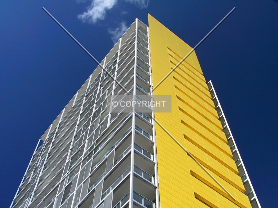 Looking up from Bowman Street