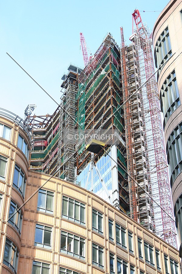 View northeast looking up from the junction of Appold Street and Primrose Street