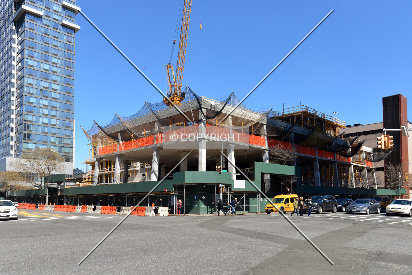 View from the southeast at 42nd Street and 11th Avenue