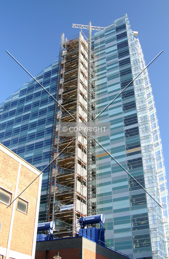 View southeast looking up from Clifton Street
