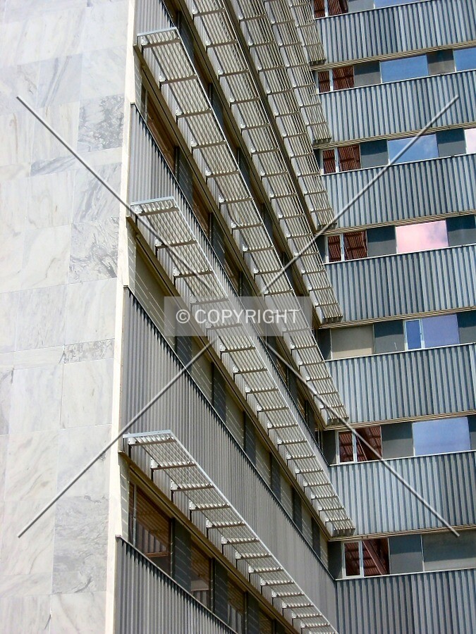 Sunshades for south-facing windows, from 3rd Avenue SW