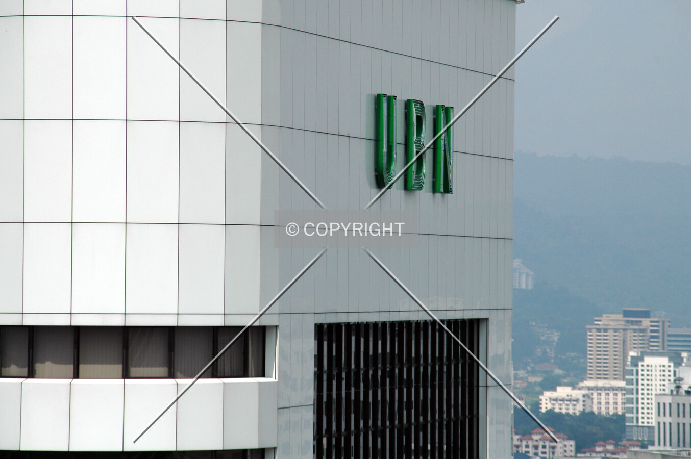Sky signage and top of the building