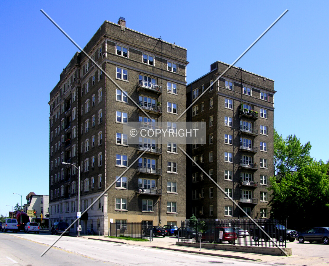 From across North Van Buren Street to the southwest