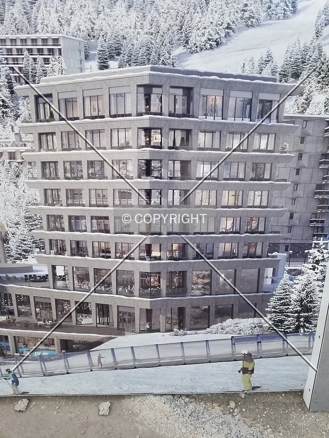 Rendering displayed at the construction site.