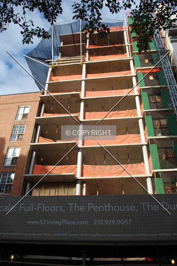 Looking up from Irving Place